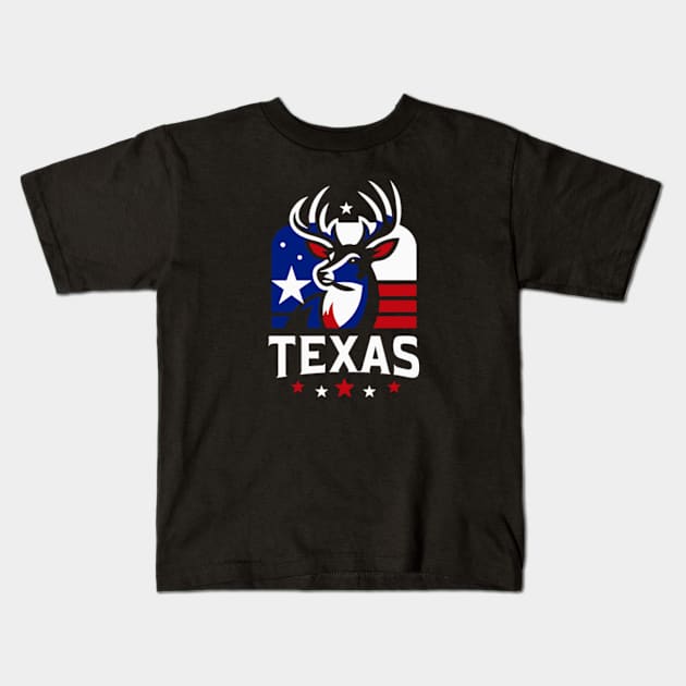 TEXAS DEER Kids T-Shirt by Bone